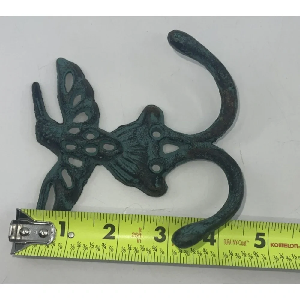 Hummingbird Wall Double Hook Cast‎ Iron 5